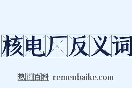核电厂反义词是什么意思的图片